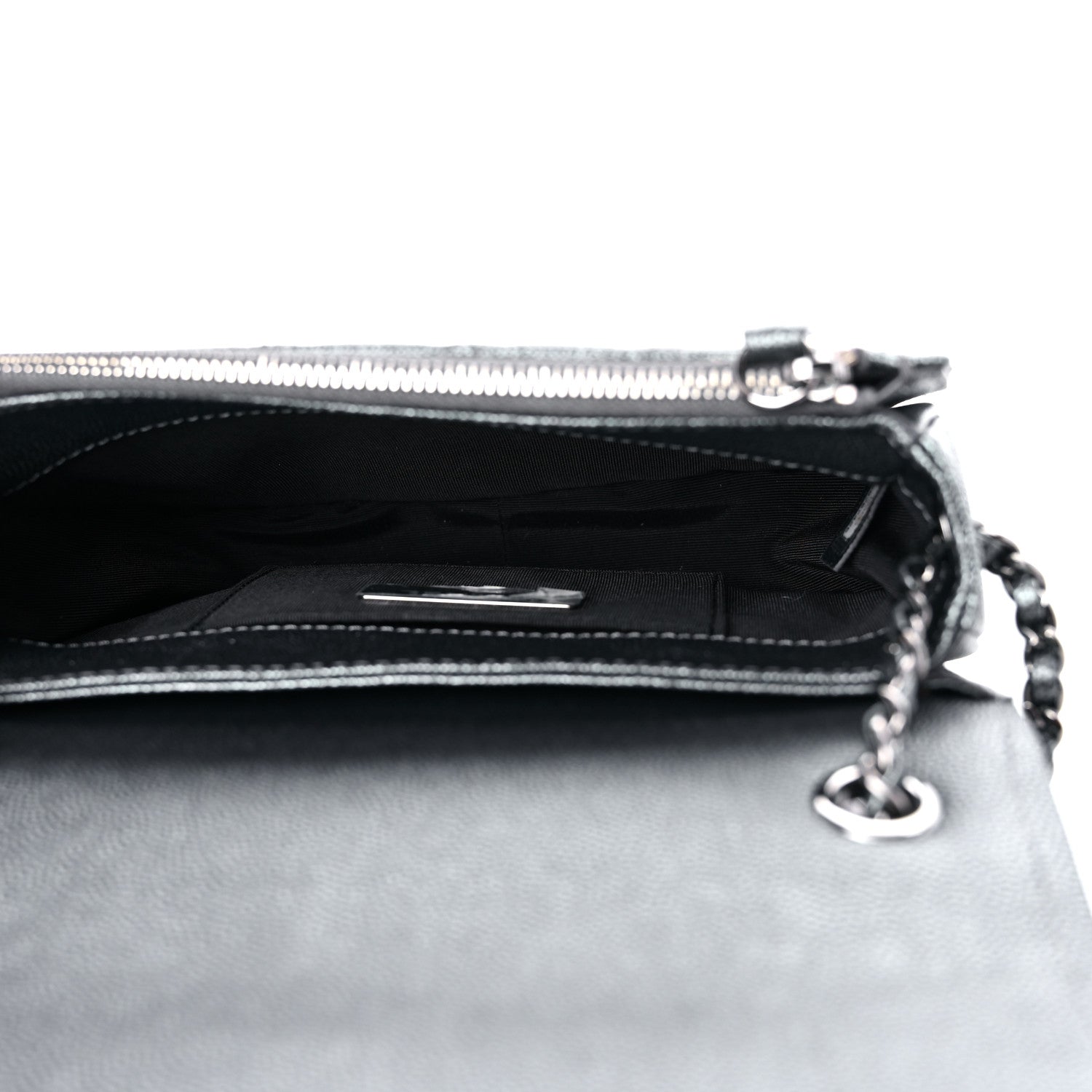 Chanel Metallic Caviar Small Coco Curve Messenger Flap Black Ruthenium 5 of 10