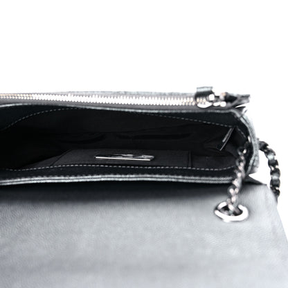 Chanel Metallic Caviar Small Coco Curve Messenger Flap Black Ruthenium 5 of 10
