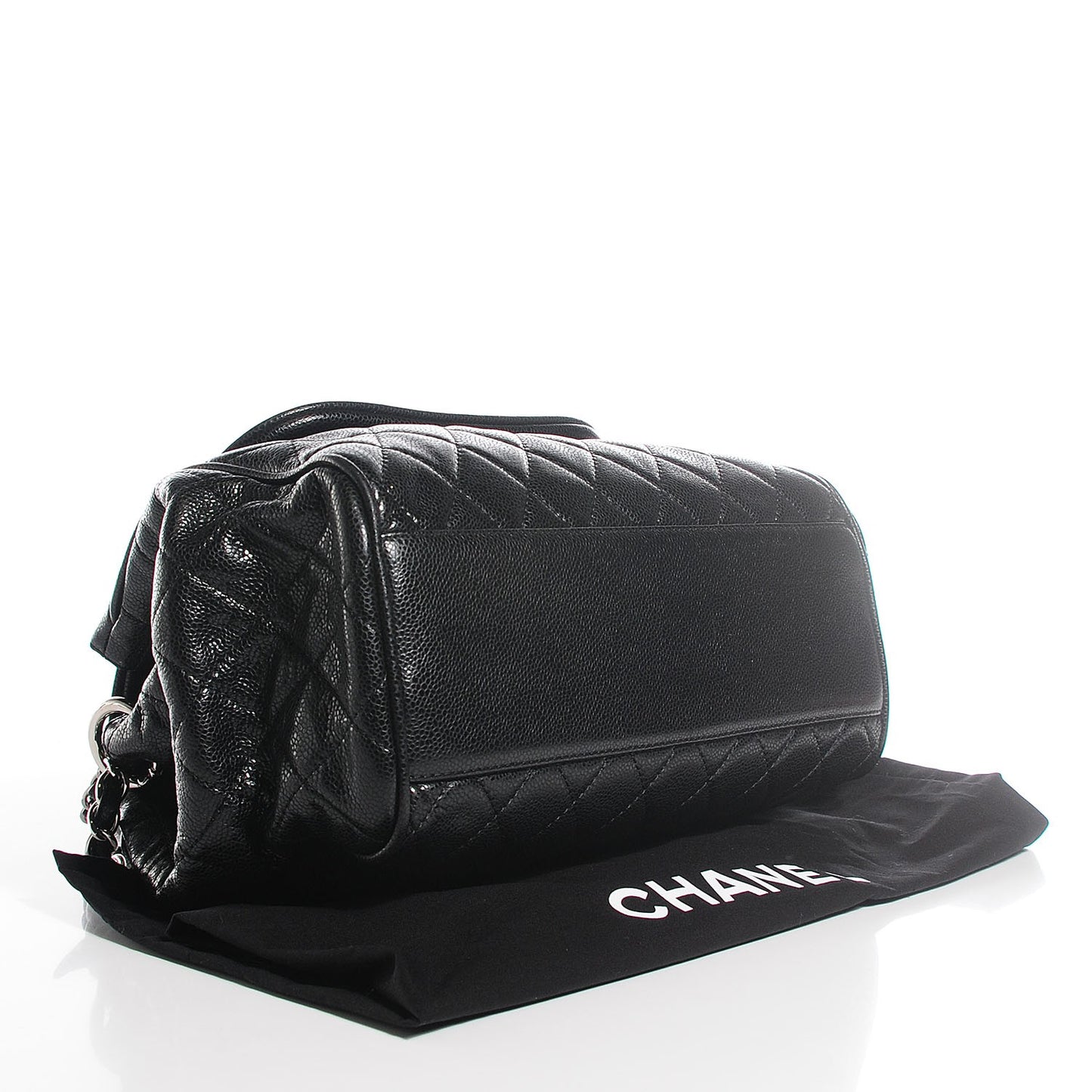 Caviar Quilted Timeless Accordion Flap Black