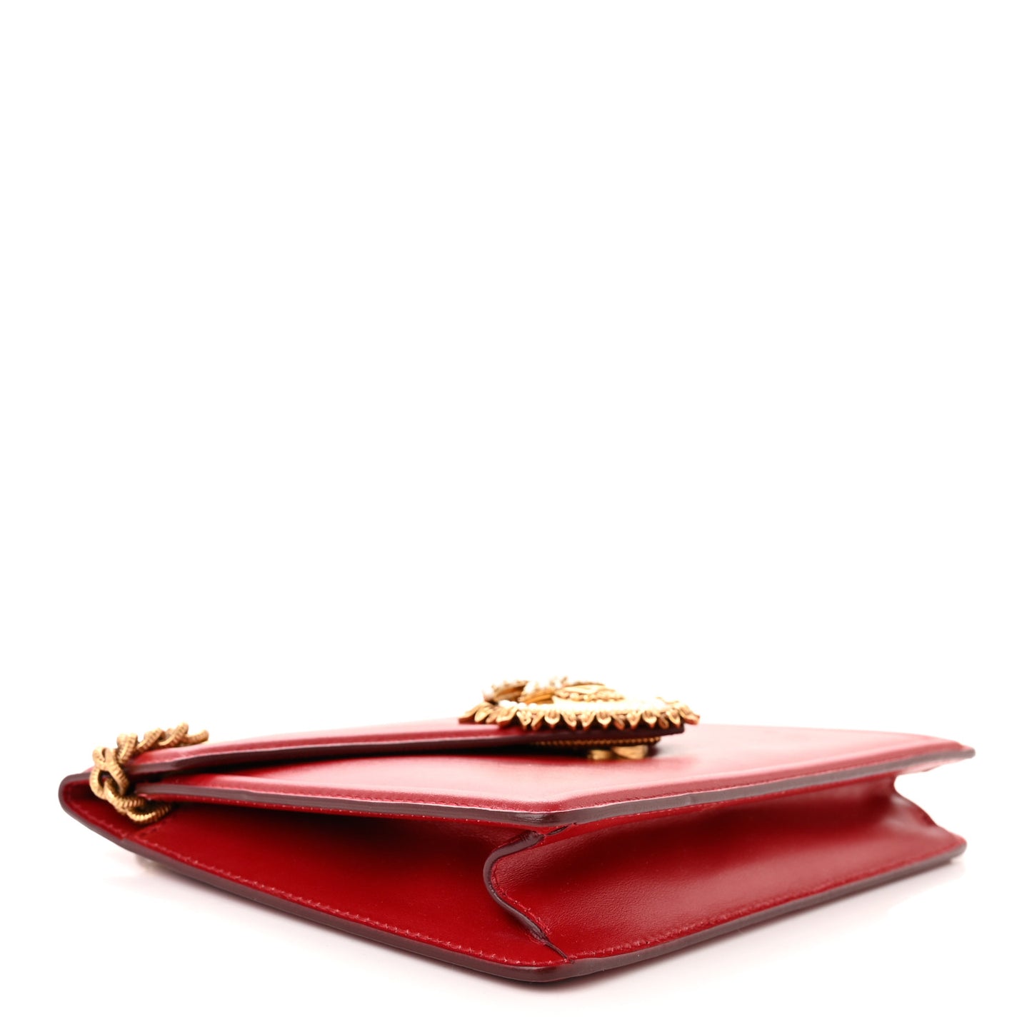 Smooth Calfskin Medium Devotion Crossbody Bag Poppy Red