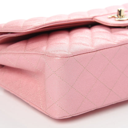 Chanel Iridescent Caviar Quilted Medium Double Flap Rose Pink 8 of 10
