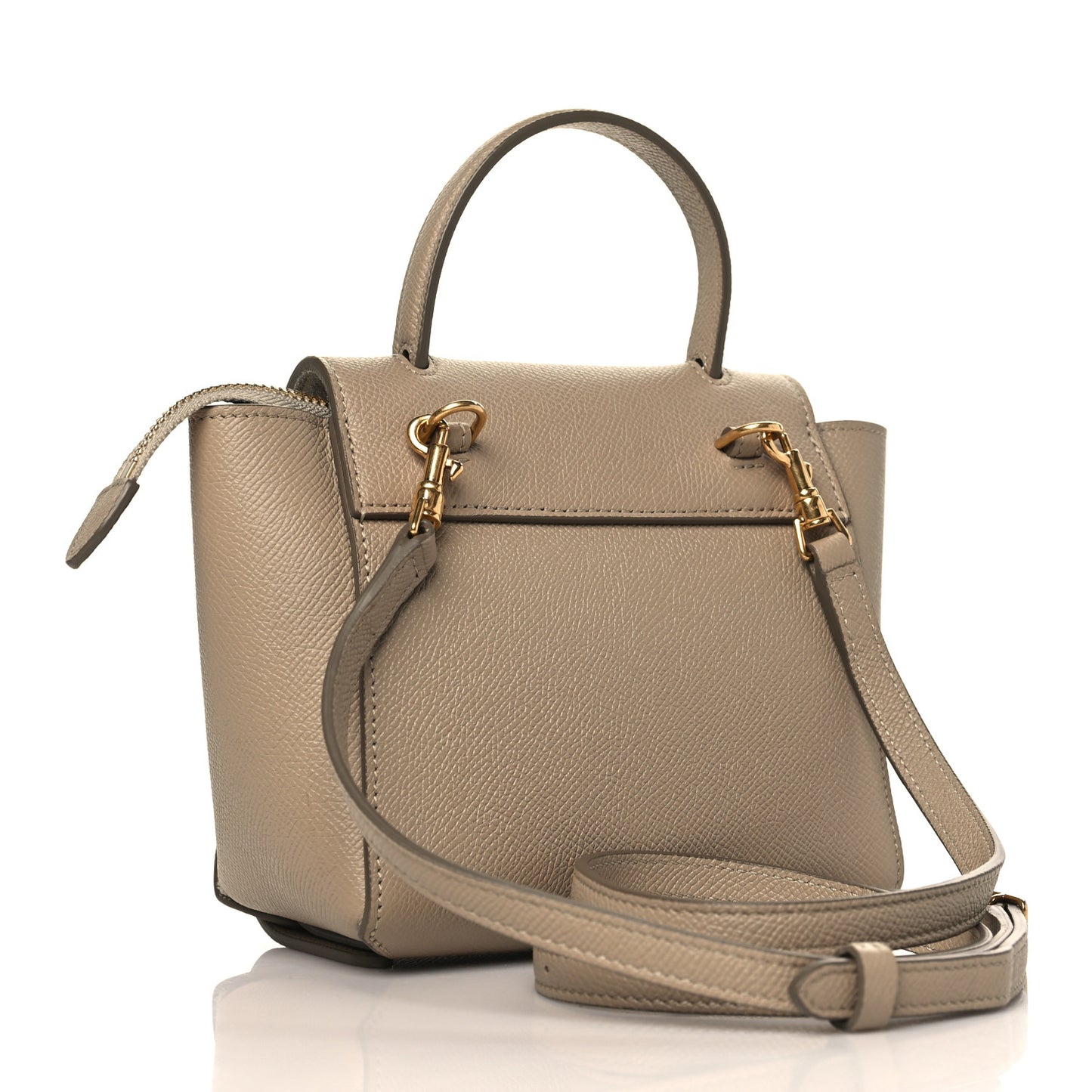 Grained Calfskin Pico Belt Bag Light Taupe