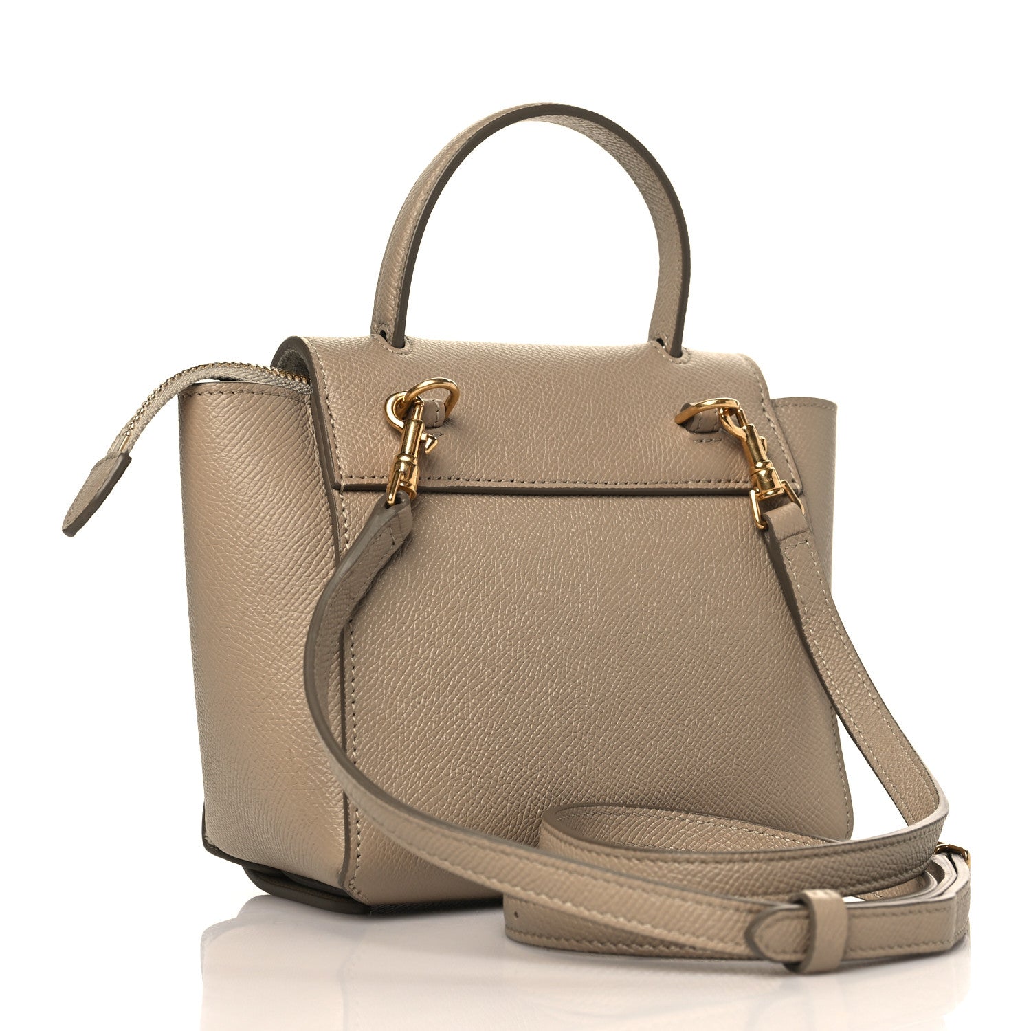 Celine Grained Calfskin Pico Belt Bag Light Taupe 2 of 8