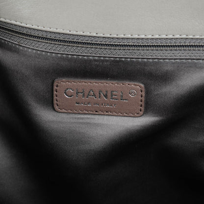 Chanel Glazed Lambskin Quilted North South Large Tote Grey 6 of 7