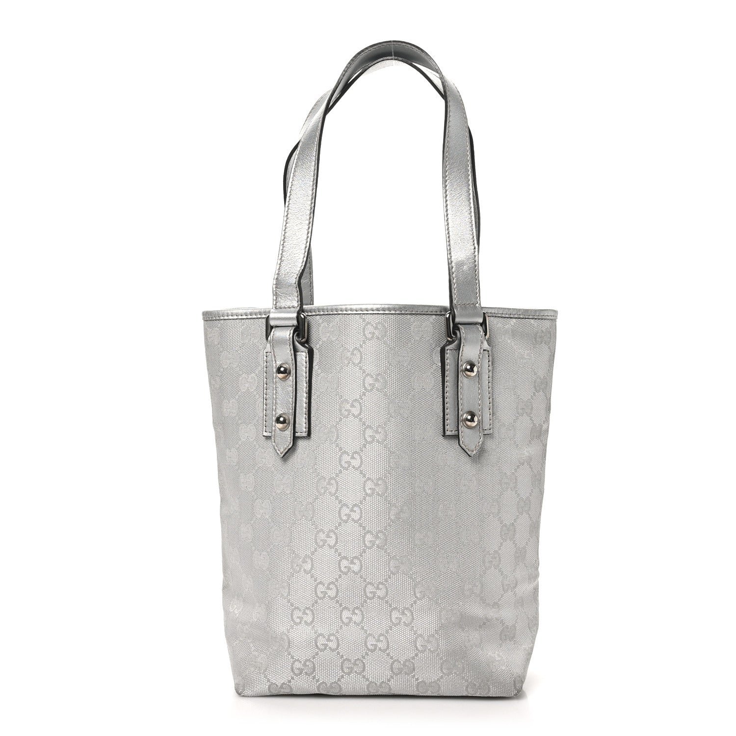 Gucci Monogram Tote Bag Silver 1 of 9