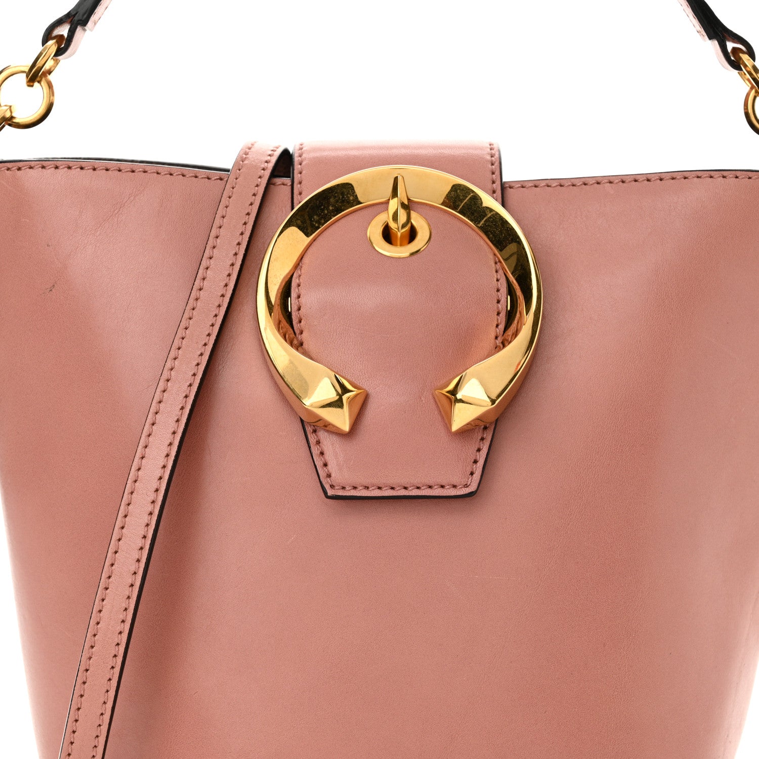 Jimmy Choo Calfskin Madeline Bucket Bag Blush 7 of 12