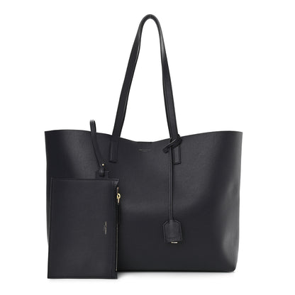 Saint Laurent Calfskin Large Shopping Tote Deep Marine 1 of 11
