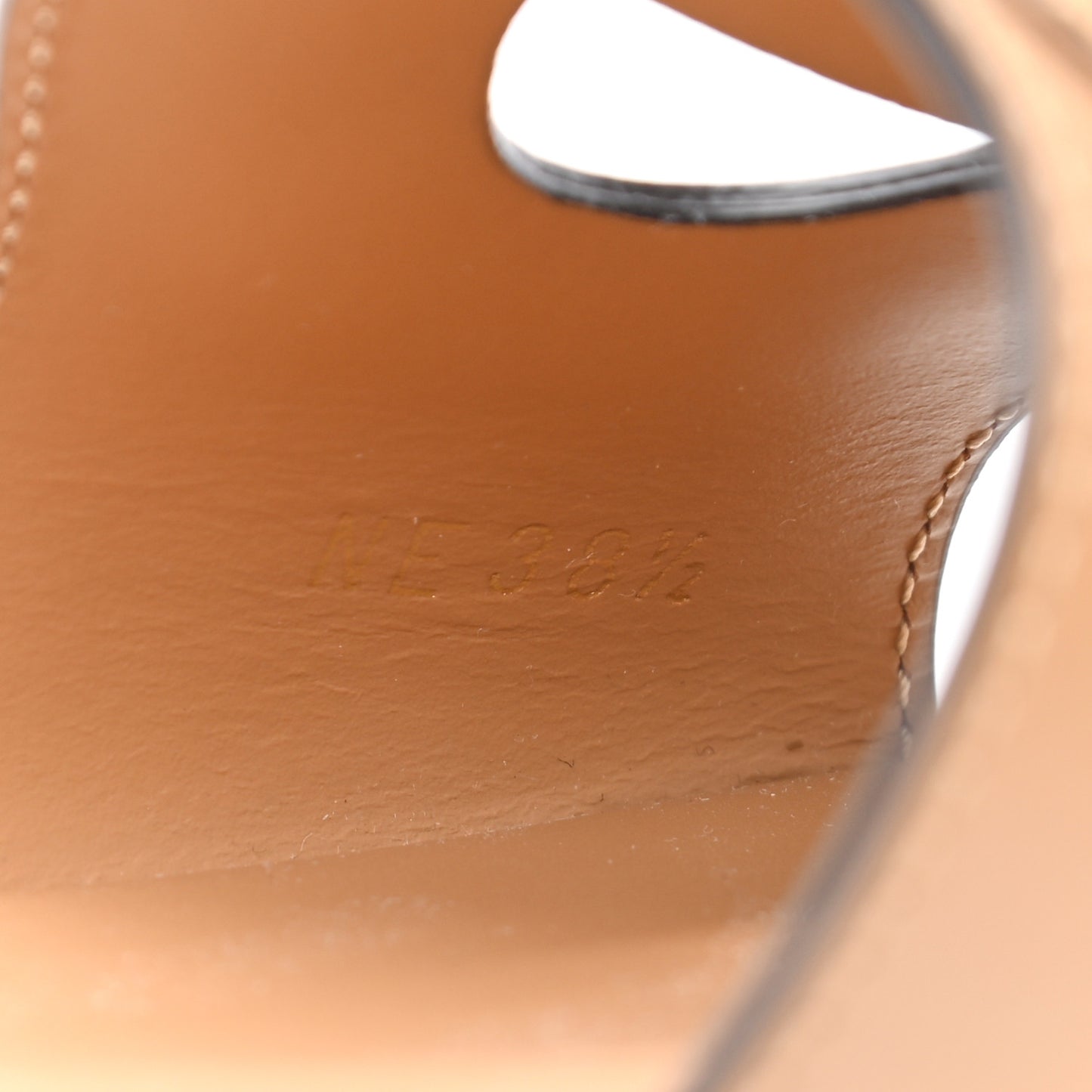 Calfskin D-Club Mule Sandal 38.5 Natural