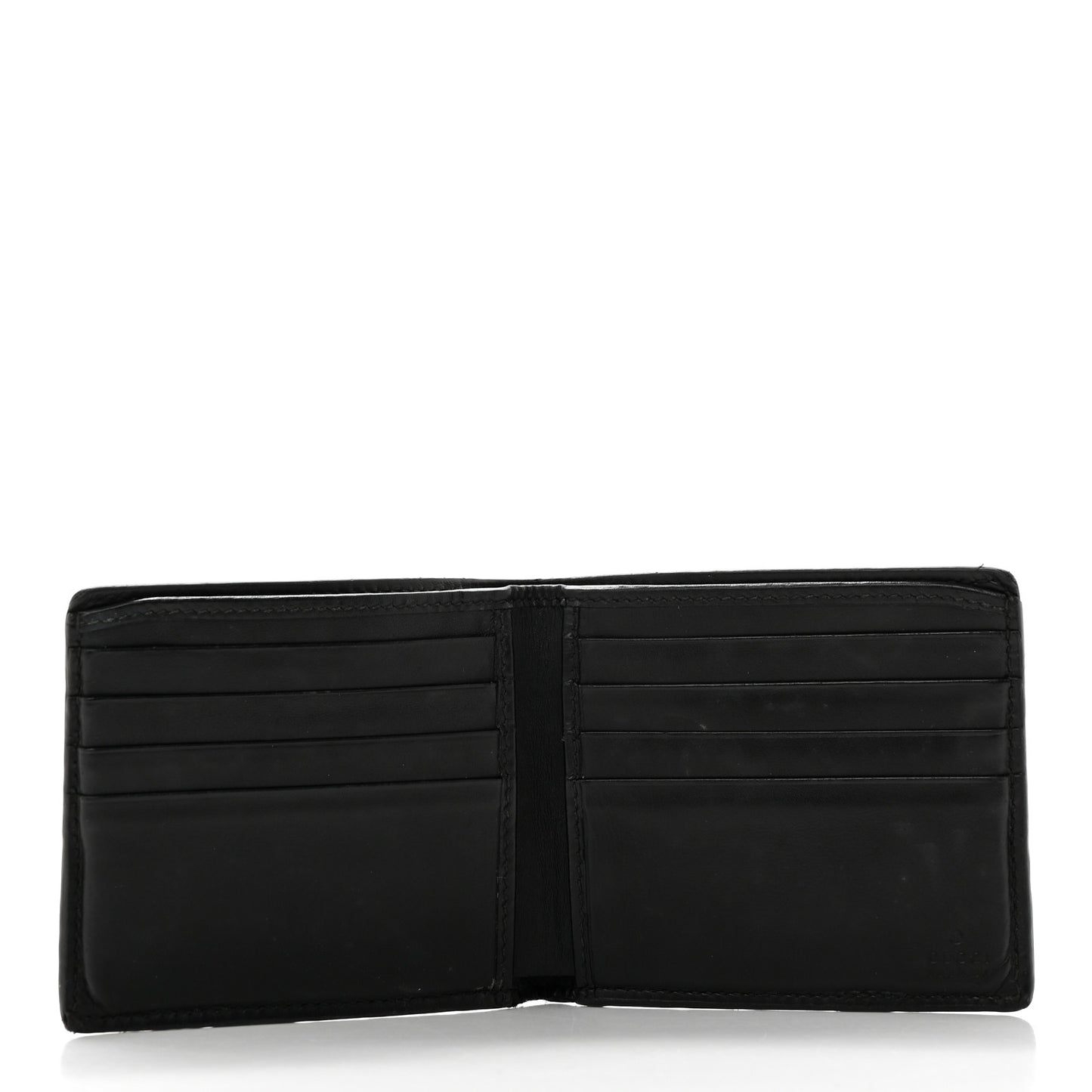 Guccissima Signature Web New Web Bi-Fold Coin Wallet Black