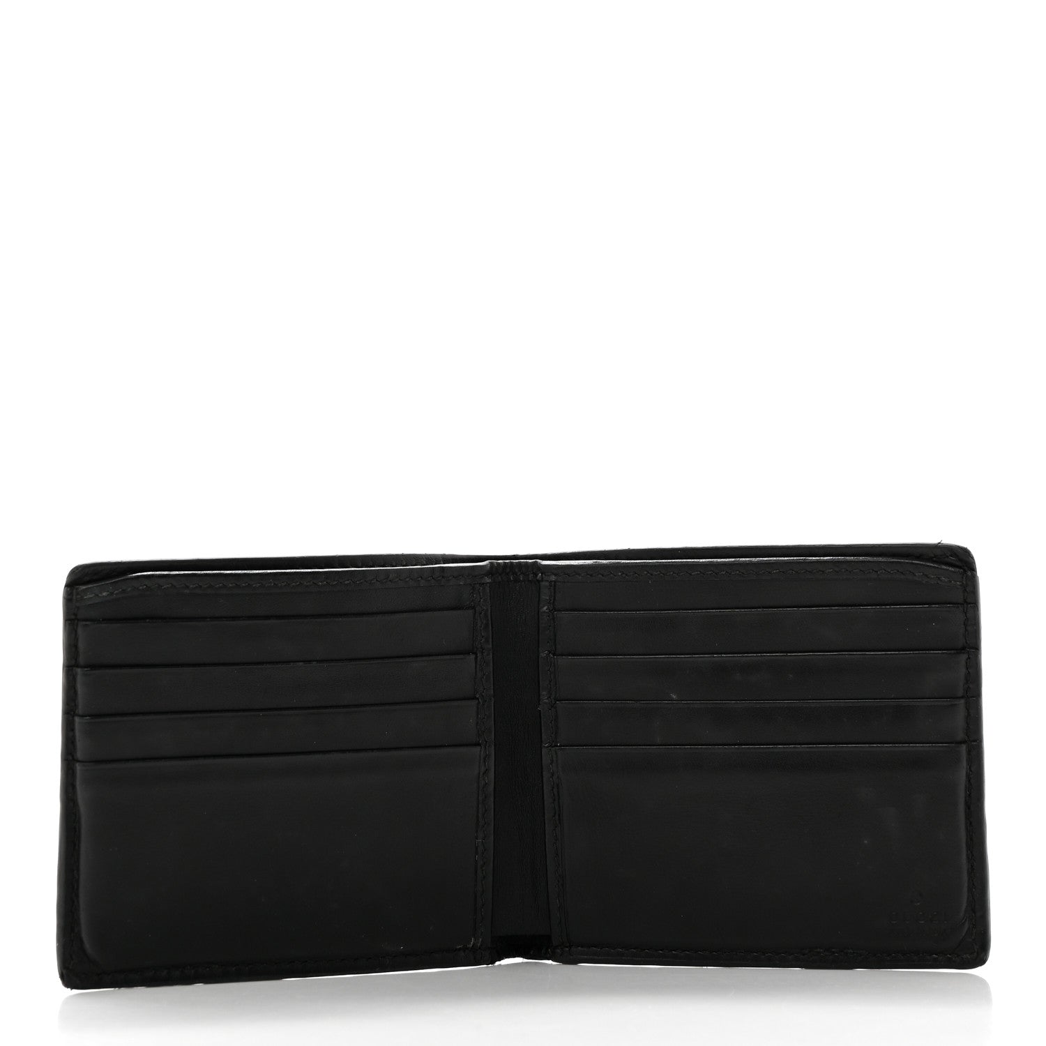 Gucci Guccissima Signature Web New Web Bi-Fold Coin Wallet Black 5 of 7