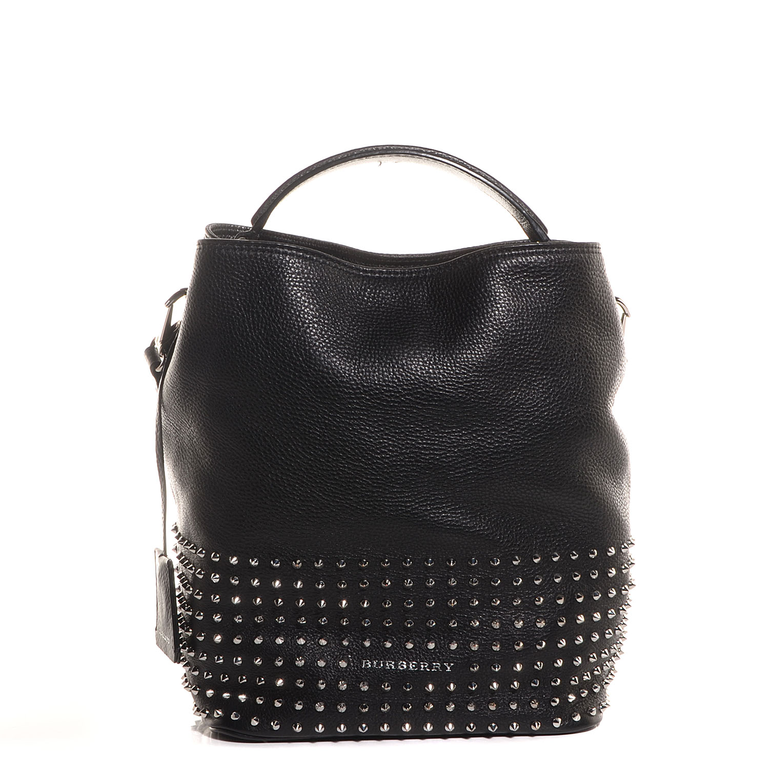 Burberry Leather Brit Studded Medium Susanna Hobo Black 1 of 11