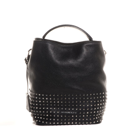Burberry Leather Brit Studded Medium Susanna Hobo Black 1 of 11