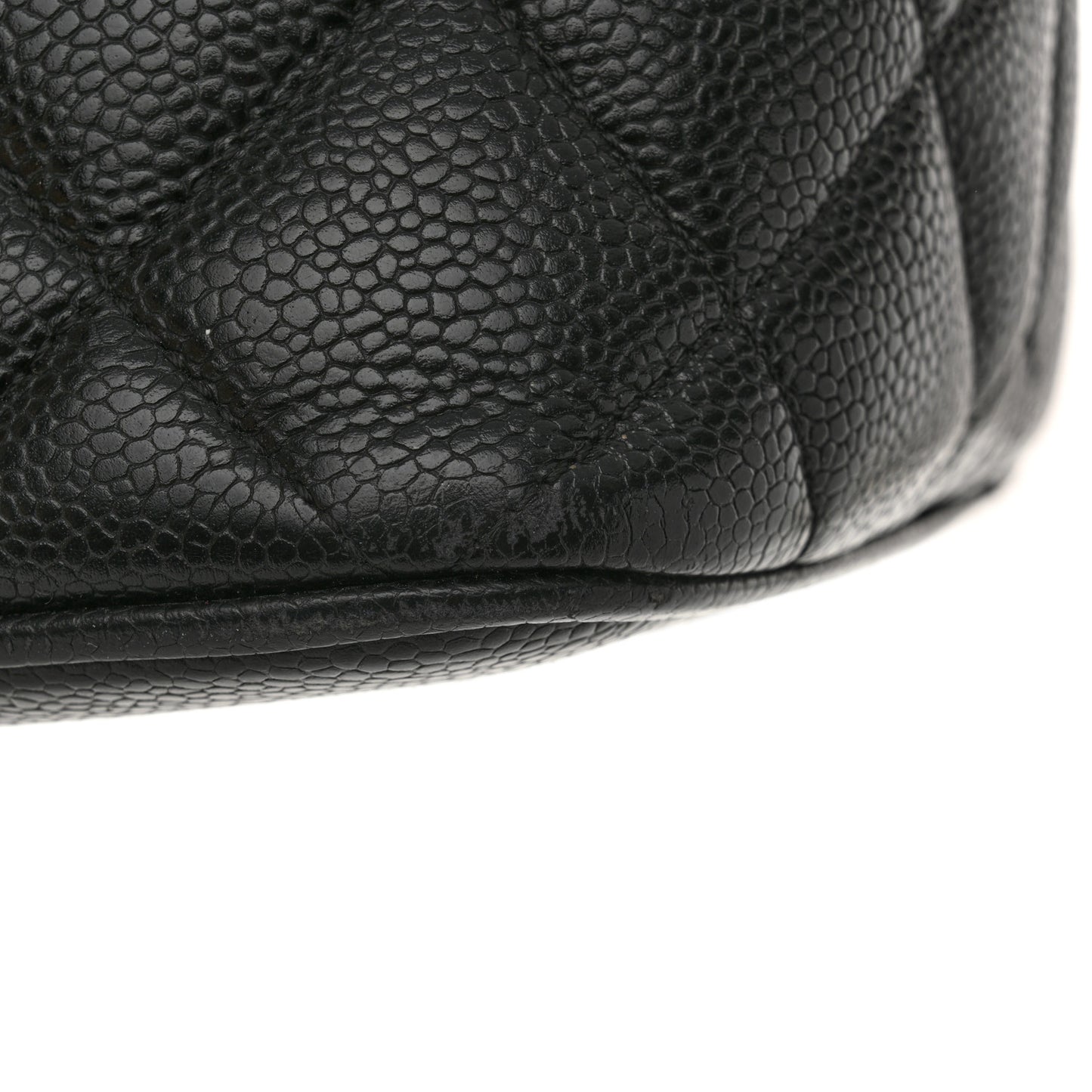 Caviar Quilted Medallion Tote Black