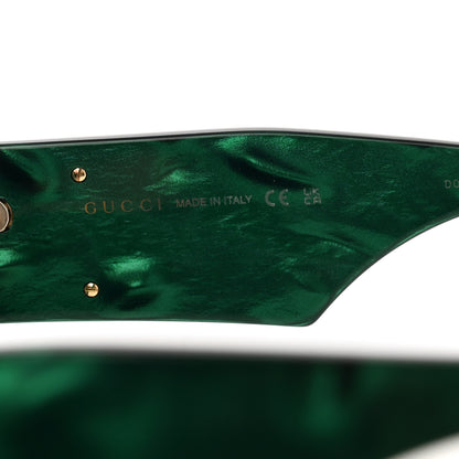 Gucci Acetate Square Frame Sunglasses GG0956S Green Black 5 of 8