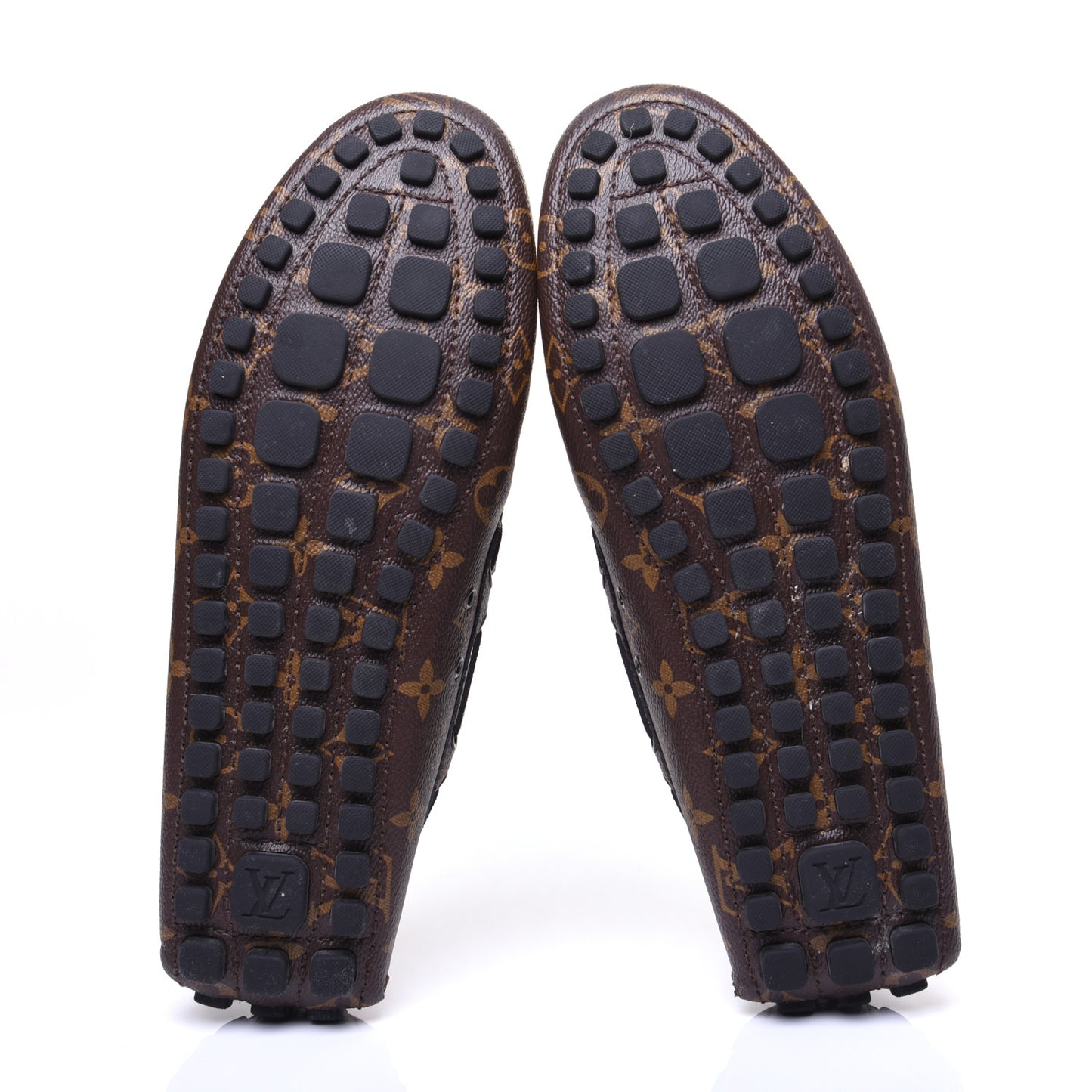 Monogram Mens Arizona Car Shoe Moccasin Loafers 9 Macassar