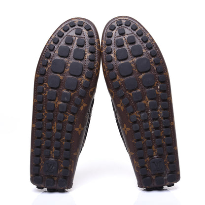 Louis Vuitton Monogram Mens Arizona Car Shoe Moccasin Loafers 9 Macassar 7 of 13