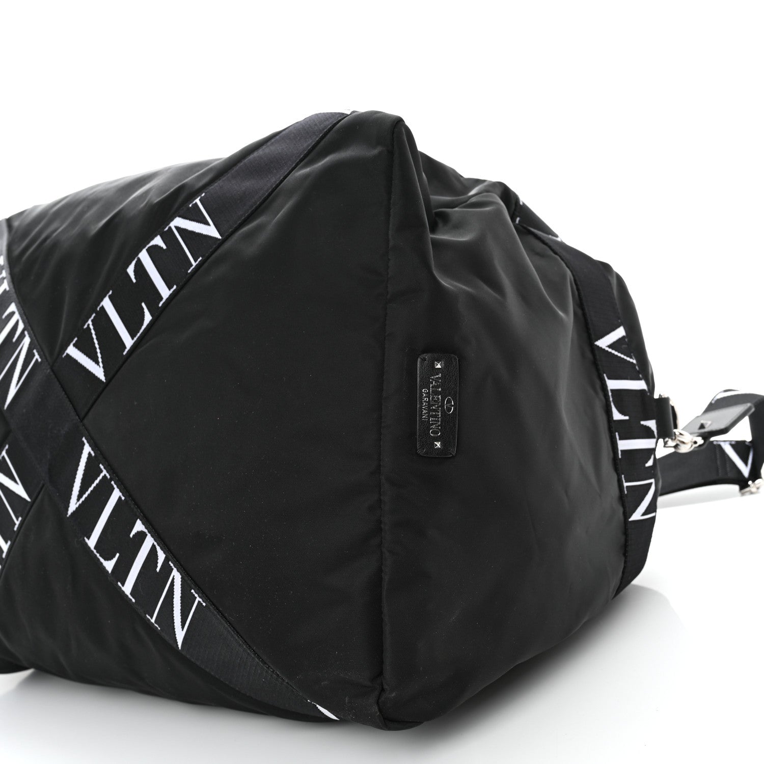 Valentino Garavani Nylon Ribbon VLTN Duffle Bag Black 9 of 9