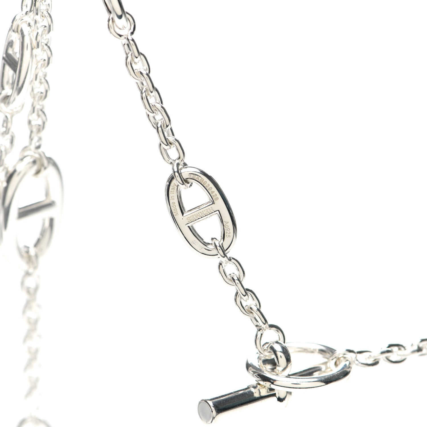 Hermes Sterling Silver Farandole Necklace 160 4 of 4