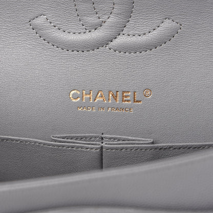 Chanel Caviar Quilted Medium Double Flap Grey 8 of 12