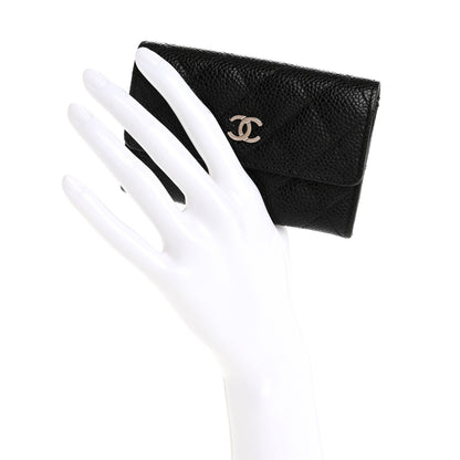 Chanel Caviar Quilted Flap Card Holder Black 2 of 15