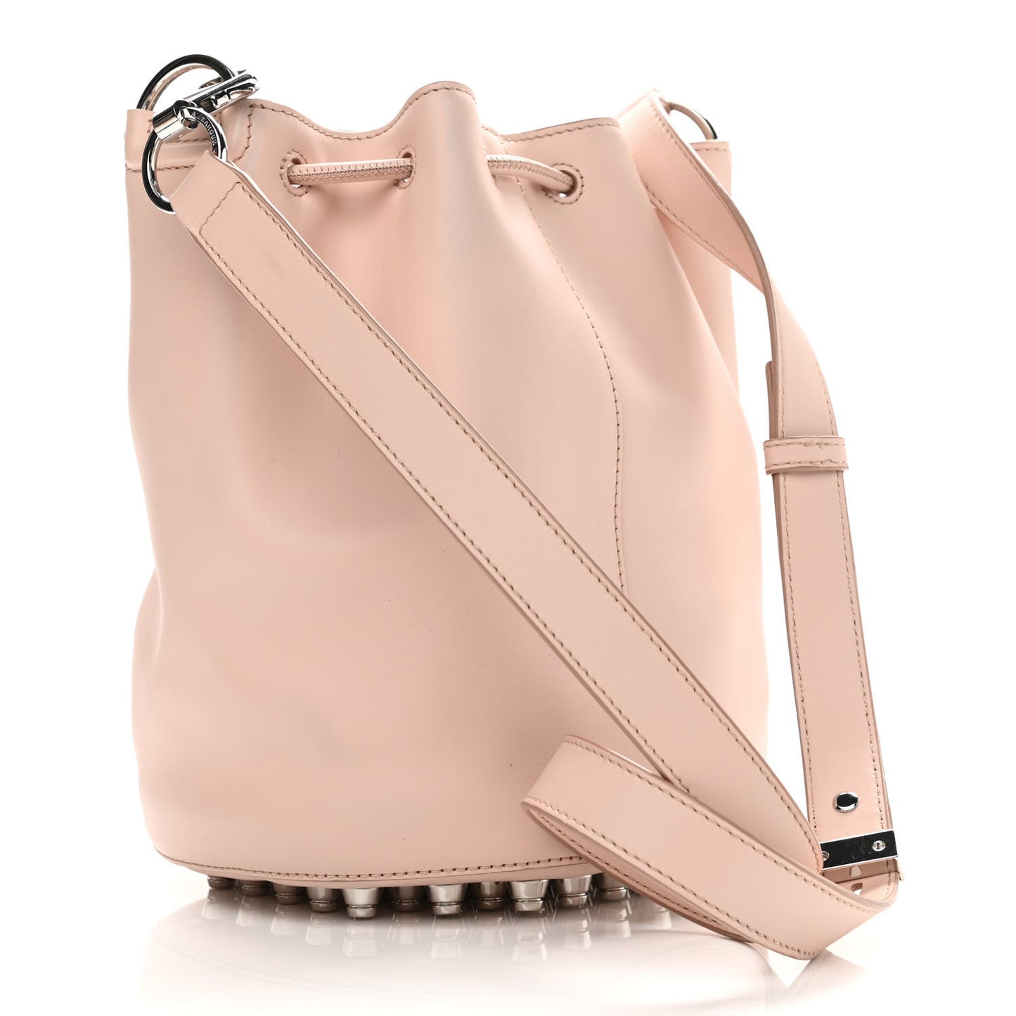 Pebbled Lambskin Diego Bucket Bag Pink
