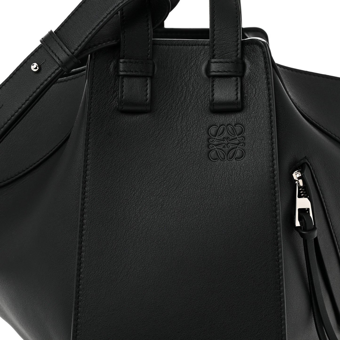Calfskin Small Hammock Shoulder Bag Black
