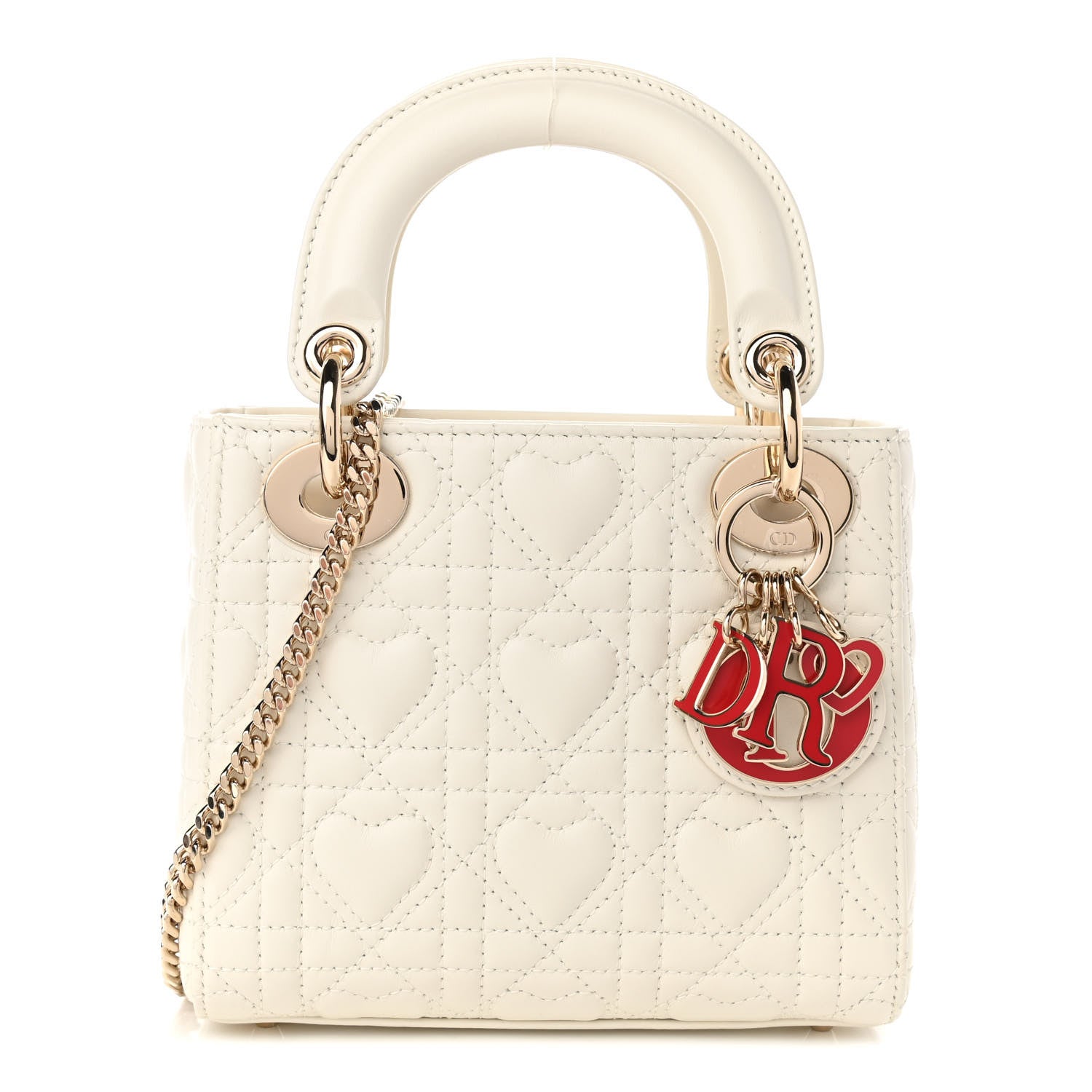 Christian Dior Lambskin Cannage Mini DiorAmour Lady Dior Latte 1 of 21