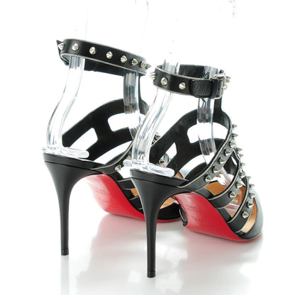 Christian Louboutin Kid Tchicaboum 85 Pumps 38.5 Black Silver 4 of 8