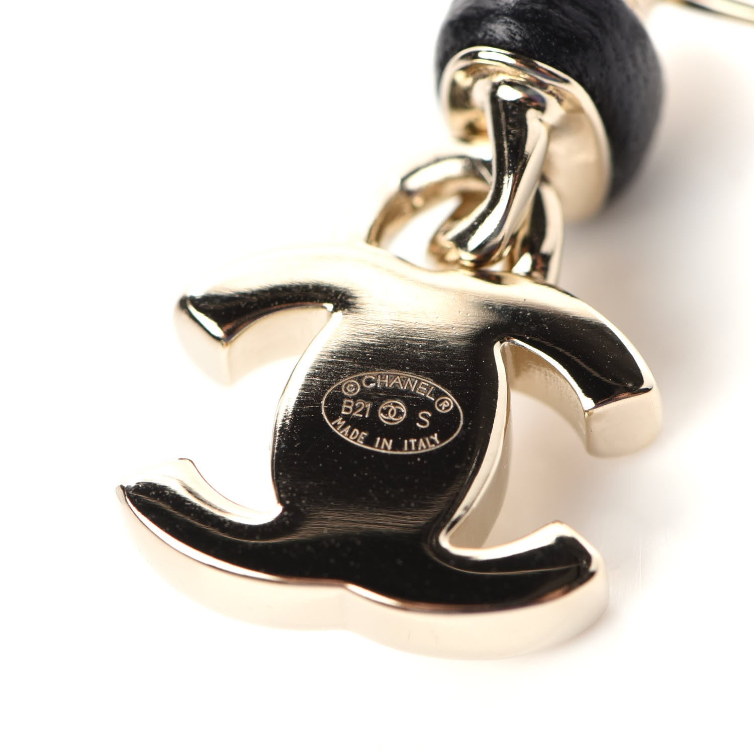 Chanel Lambskin CC Turnlock Drop Earrings Gold Black 4 of 5