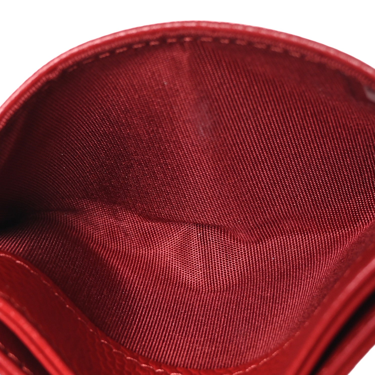 Chanel Caviar Camellia Embossed Card Holder Red 5 of 12