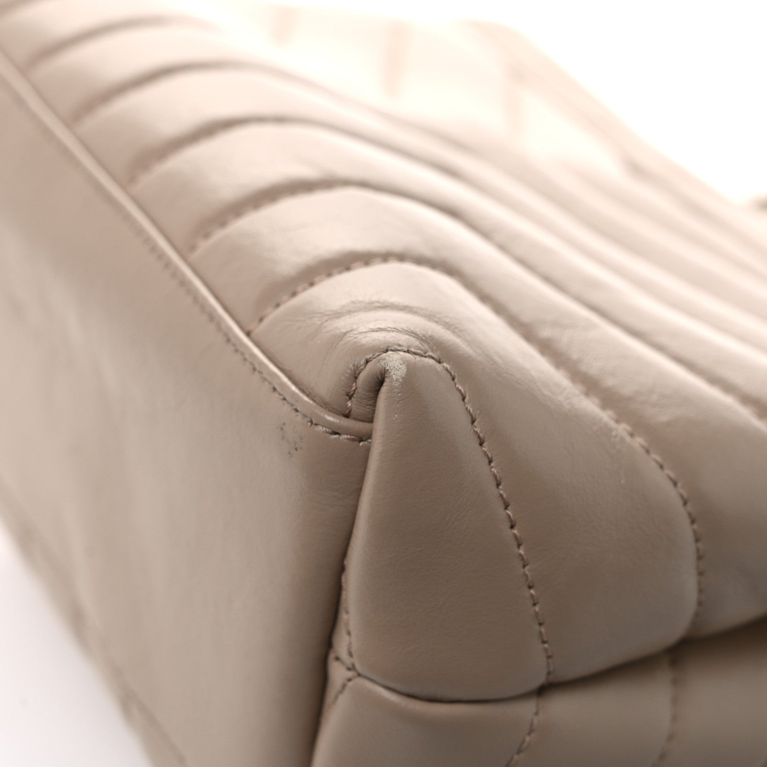 Saint Laurent Calfskin Y Quilted Monogram Small Loulou Chain Satchel Dark Beige 14 of 14