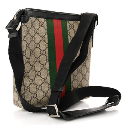Gucci GG Supreme Monogram Web Messenger Bag Black 3 of 10