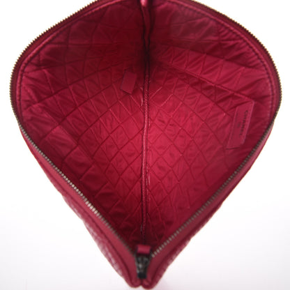 Chanel Perforated Lambskin Quilted Large Zip Pouch Pink 5 of 8