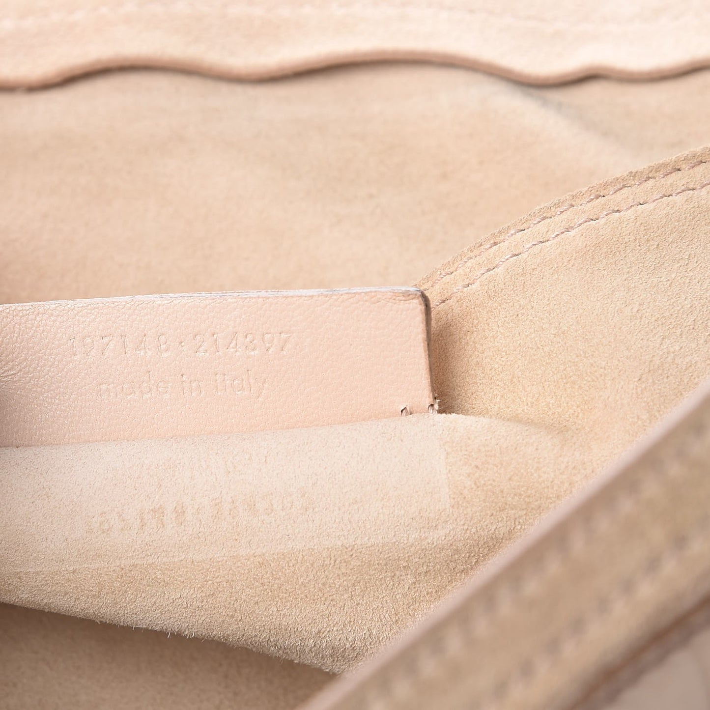 Nubuck Croc Embossed Large Muse Two Beige