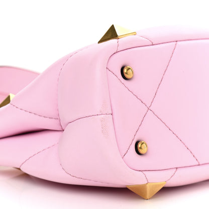 Valentino Garavani Nappa Mini Roman Stud The Handle Bag Pink Borealis 9 of 11