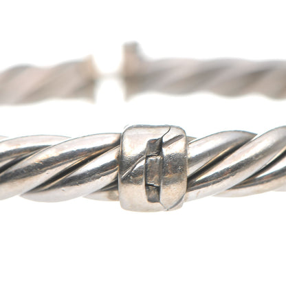 David Yurman Sterling Silver 6mm Sculpted Cable Hinge Bracelet 5 of 5