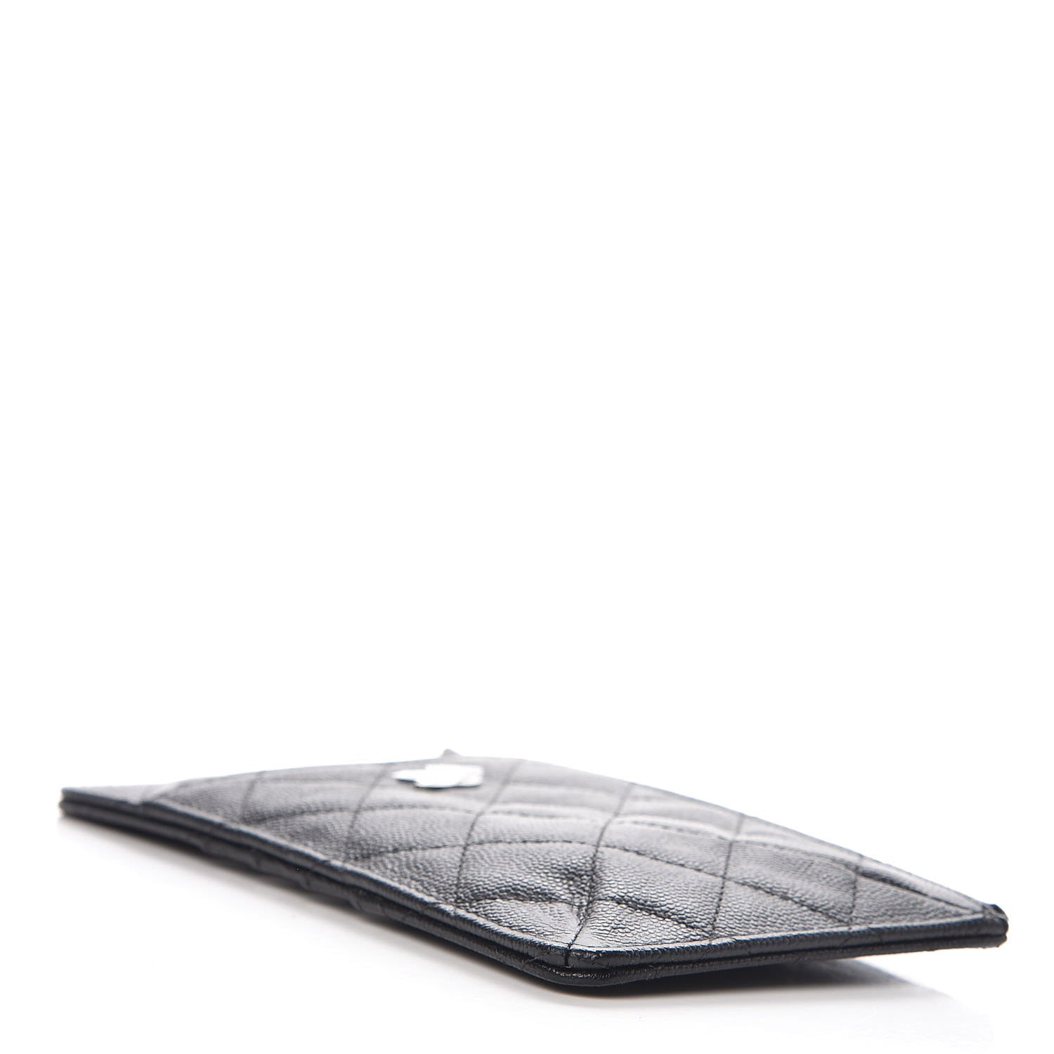 Chanel Caviar Quilted Classic Flat Wallet Pouch Black 4 of 8