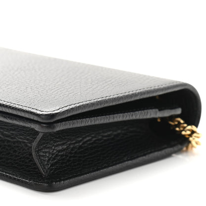 Gucci Calfskin Mini GG Marmont Chain Wallet Black 8 of 8