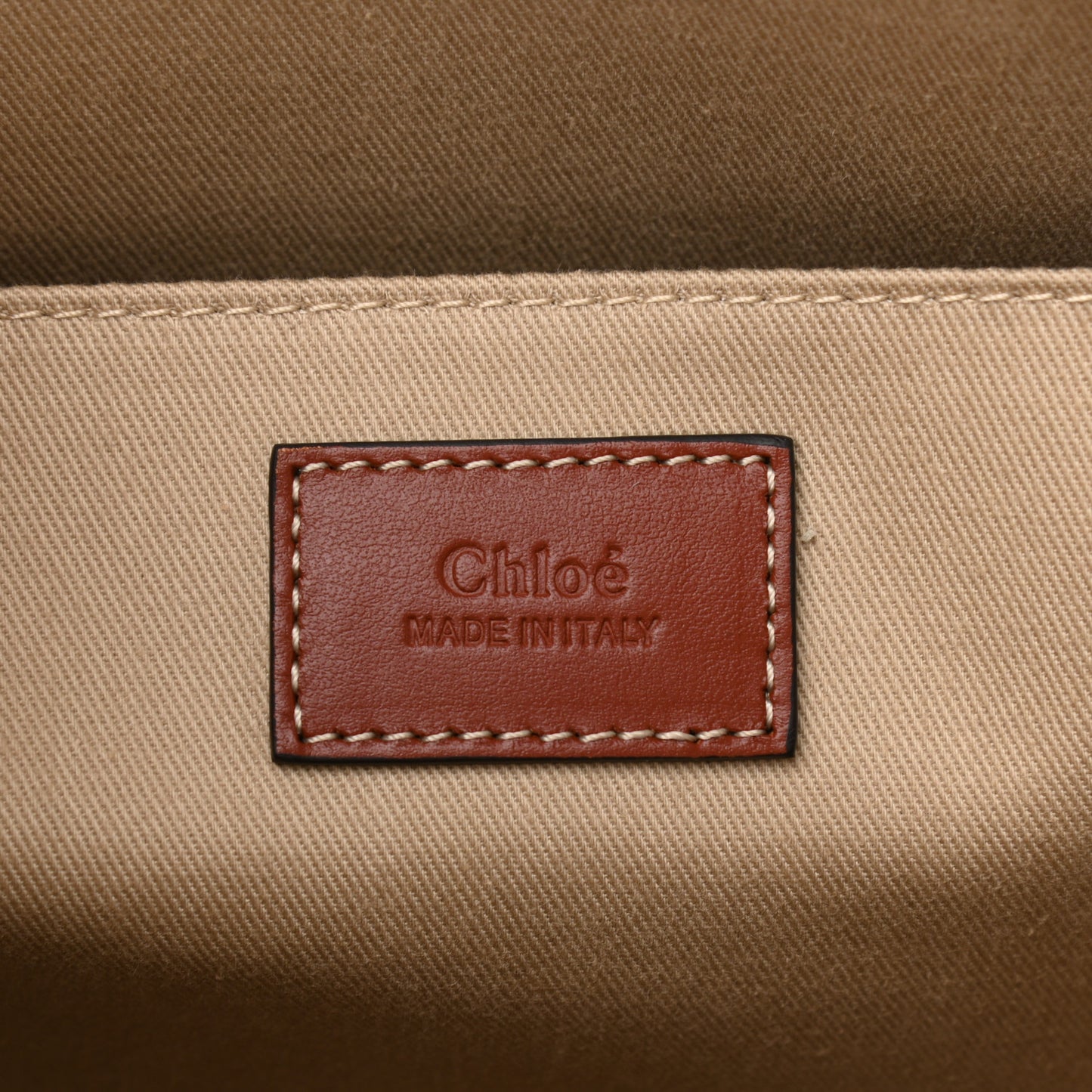 Cotton Calfskin Medium Woody Ribbon Tote White Brown