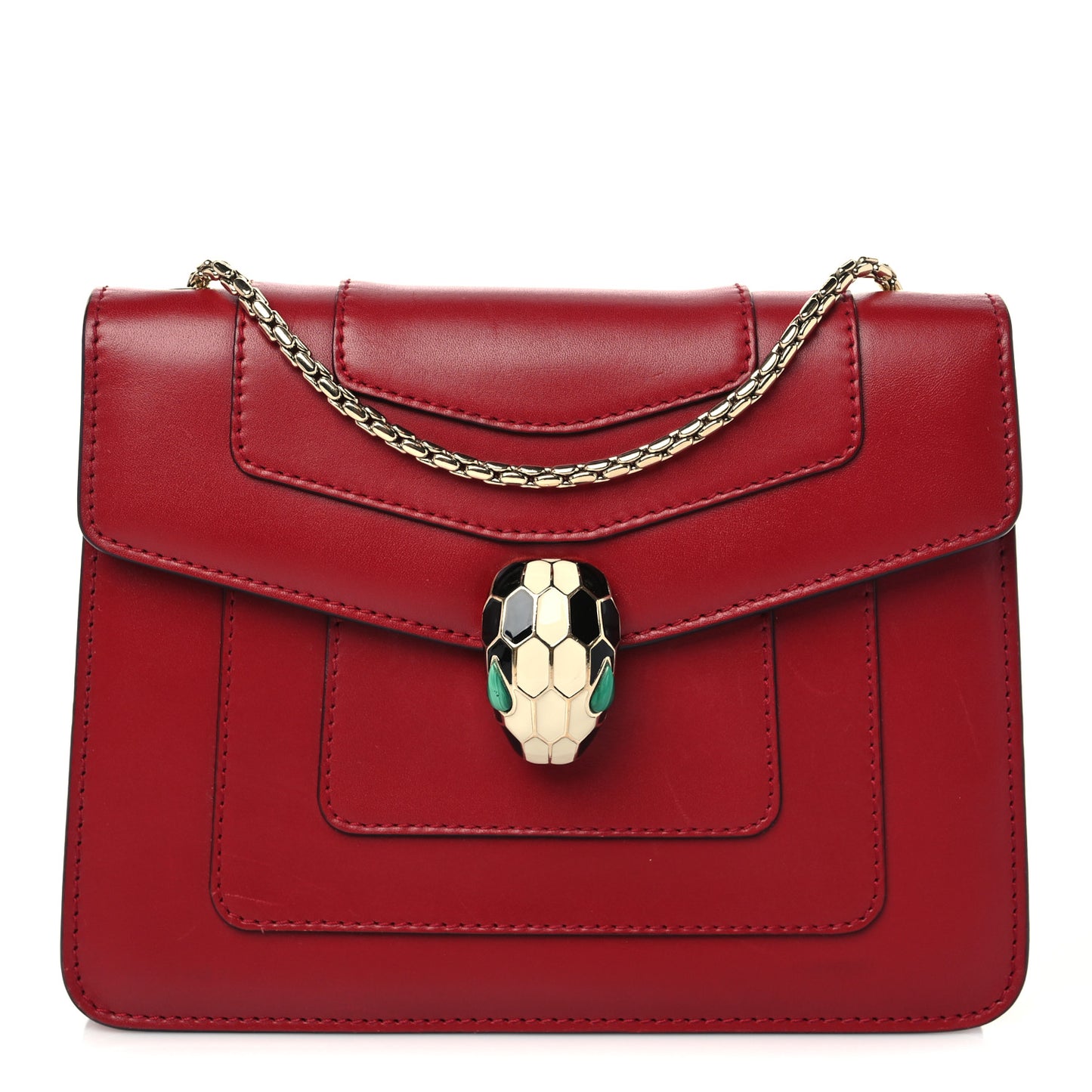 Calfskin Serpenti Forever Crossbody Bag Ruby Red