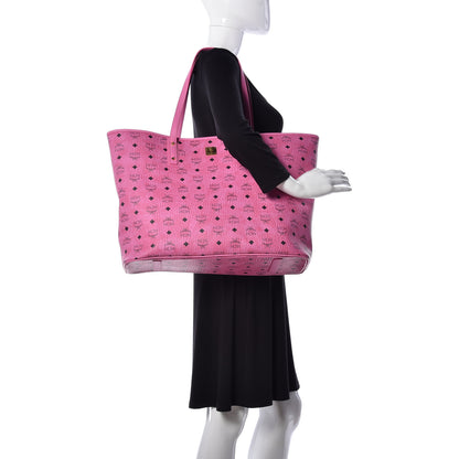 MCM Visetos Medium Liz Reversible Shopper Tote Pink 2 of 7