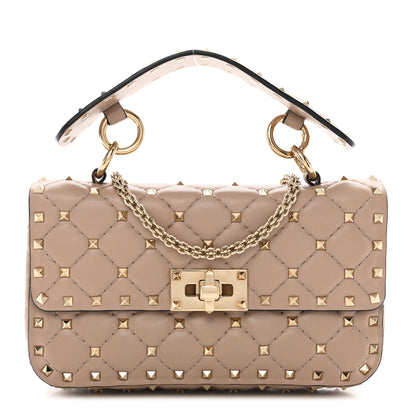 Valentino Garavani Nappa Small Rockstud Spike Shoulder Bag Poudre 1 of 11