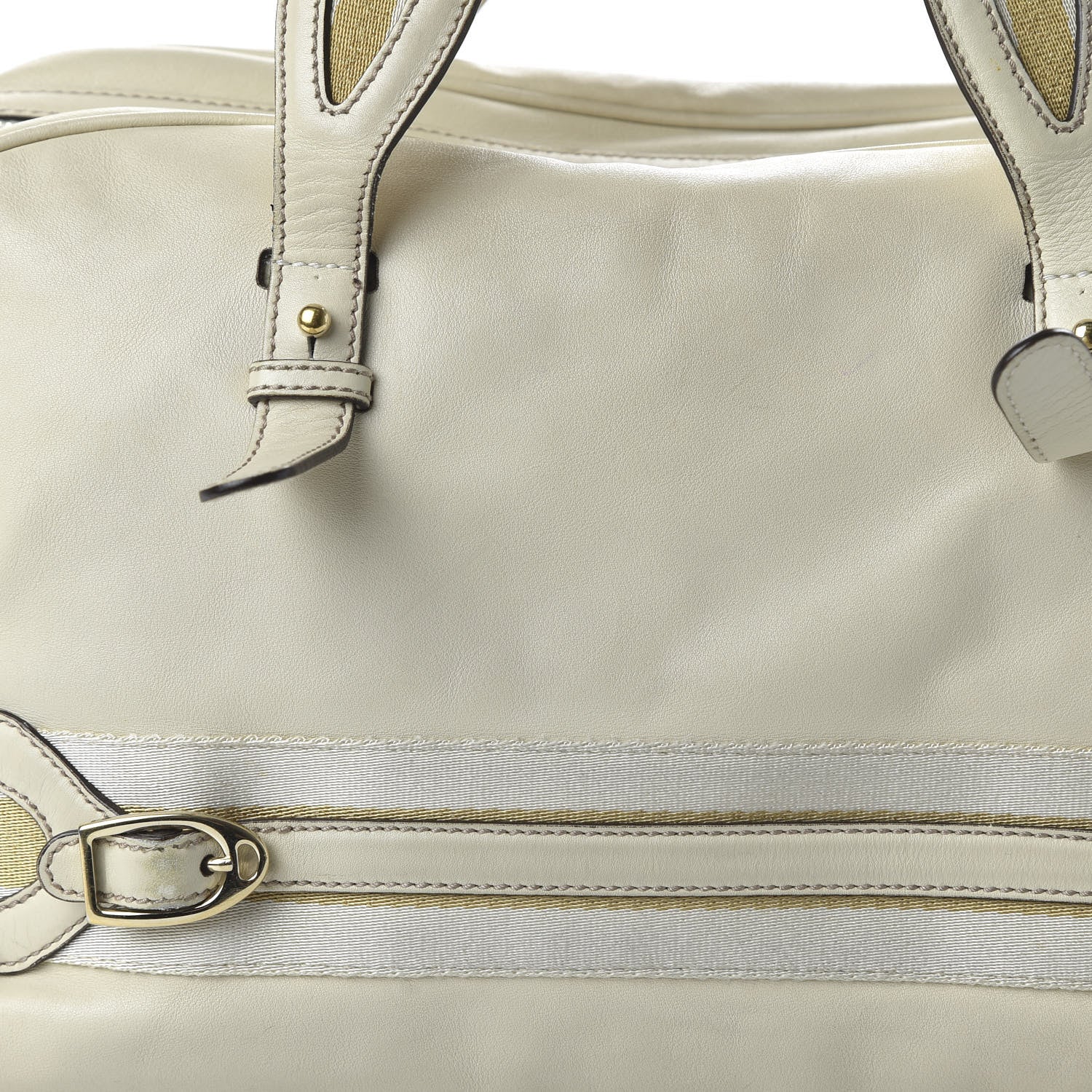Gucci Calfskin Signature XL Bowler Ivory 11 of 16