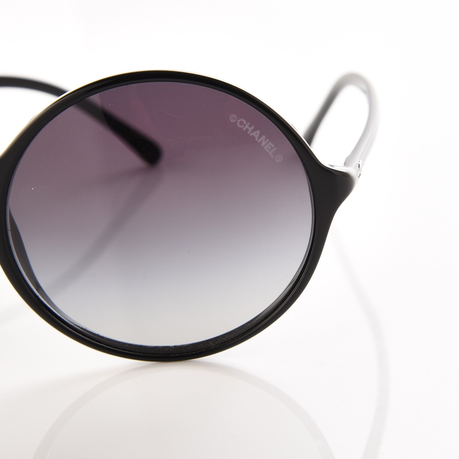 Chanel CC Round Spring Sunglasses 5279 Black 199419 – FASHIONPHILE