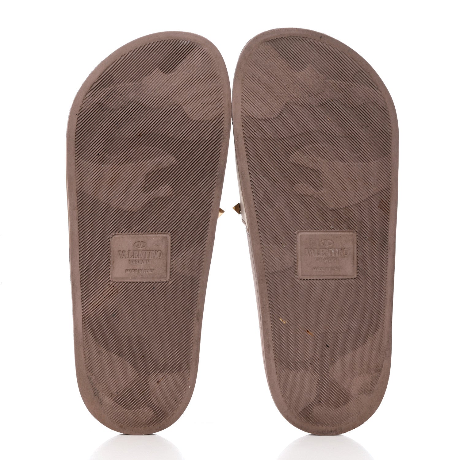 Valentino Garavani Rubber Rockstud Slide Sandals 38 Poudre 5 of 13