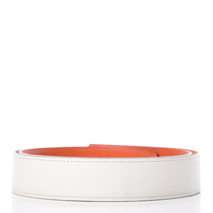 Hermes Epsom Swift 32mm H Belt Strap 85 Orange Craie 2 of 8