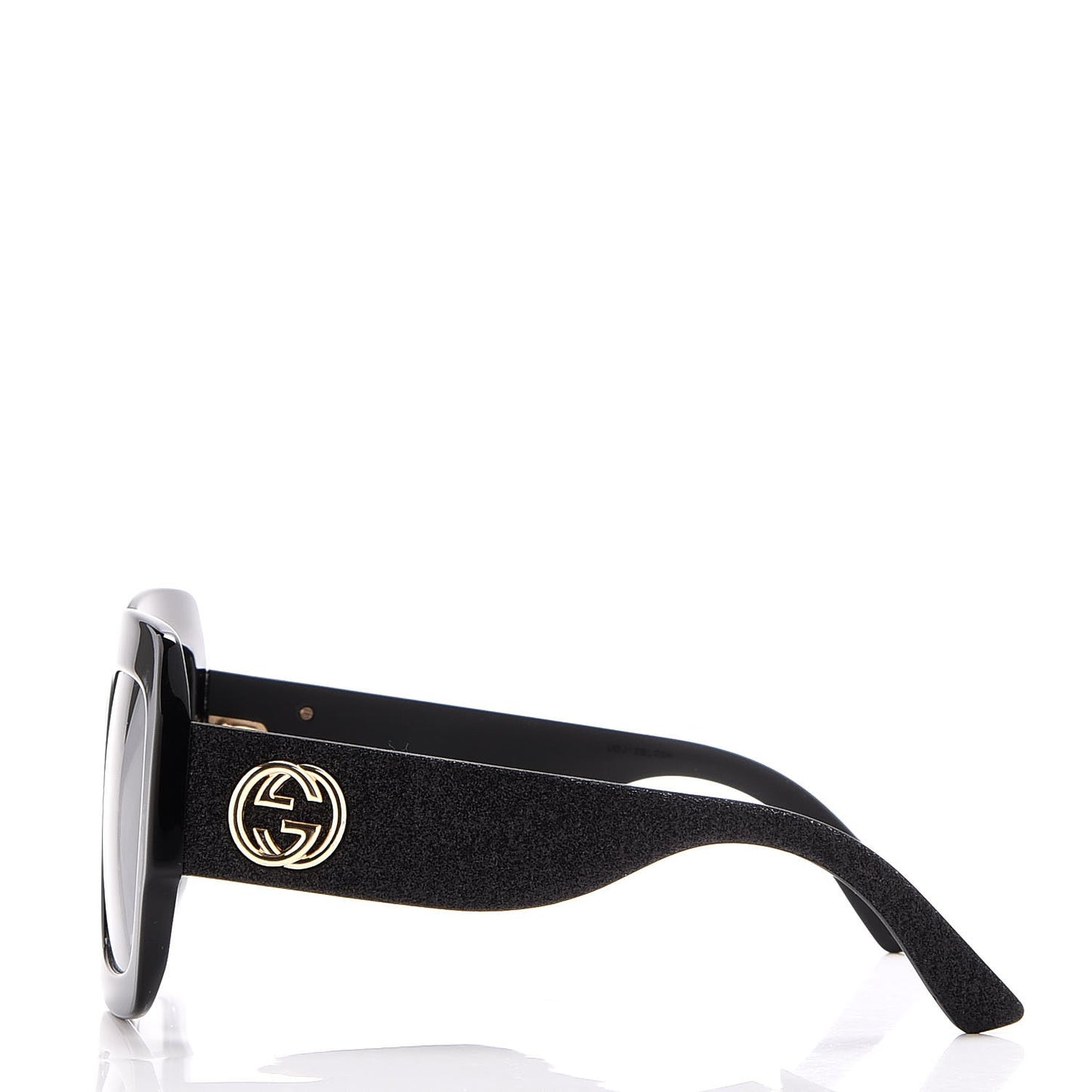 Square Frame GG0102S Sunglasses Glitter Black