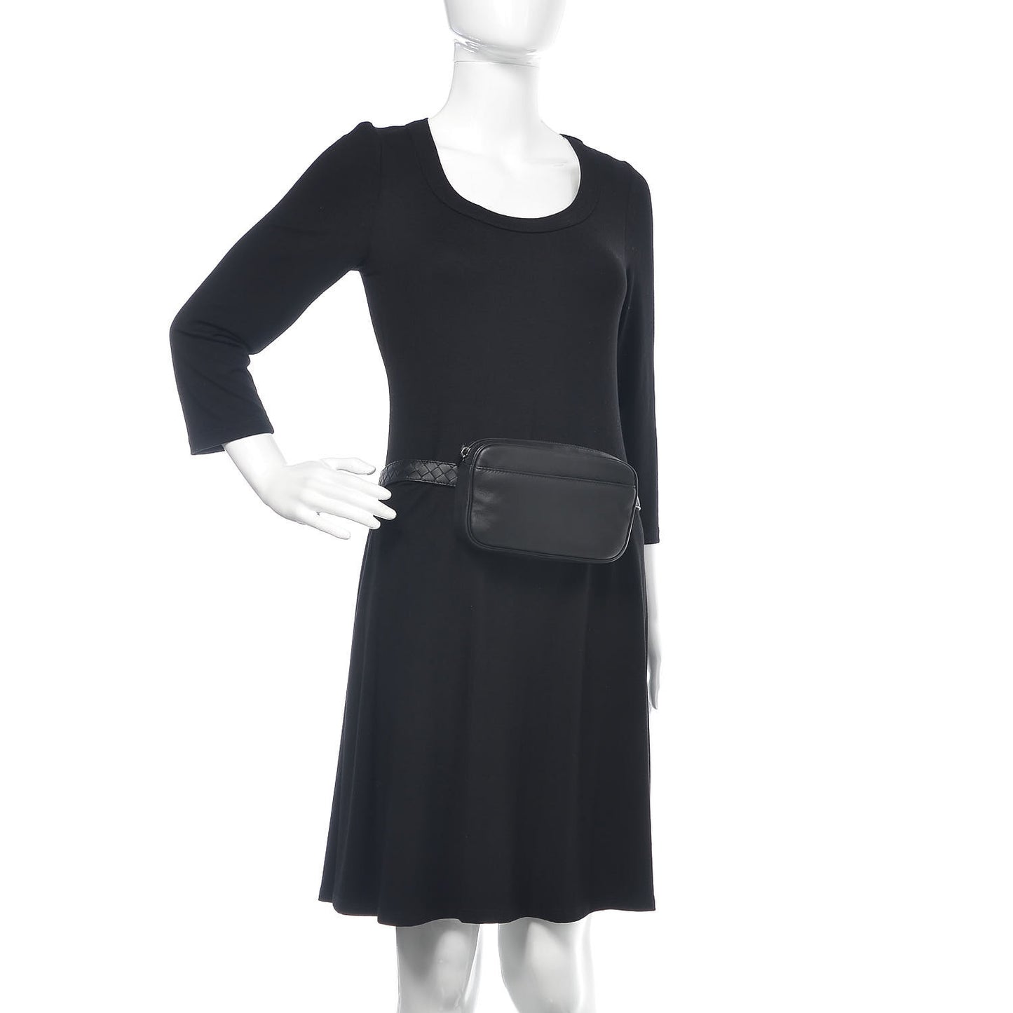 Nappa Intrecciato Belt Bag Black