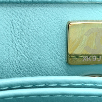 Chanel Caviar Quilted Mini Coco Handle Flap Turquoise 7 of 10