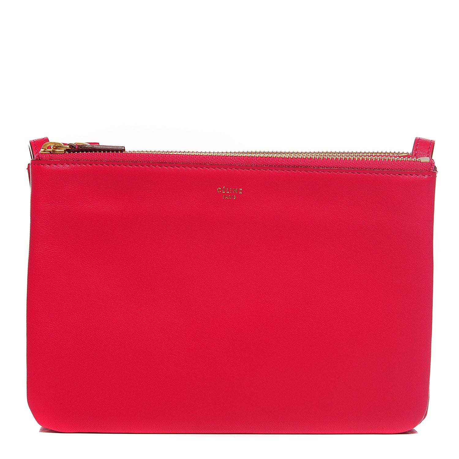 Celine Lambskin Small Trio Crossbody Bag Fuchsia 1 of 9